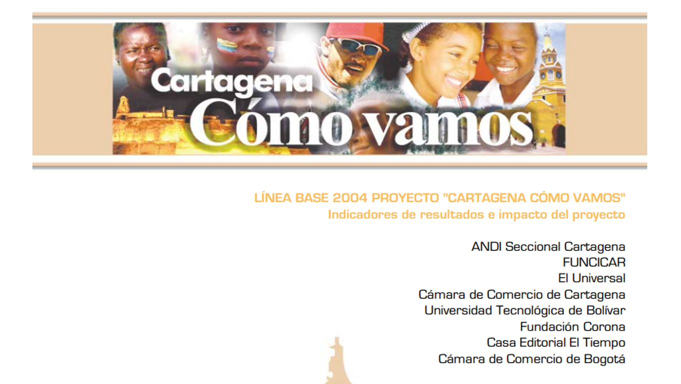 Linea base 2004 – Proyecto Cartagena Cómo Vamos