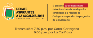 MAÑANA Debate con candidatos a la Alcaldía de Cartagena