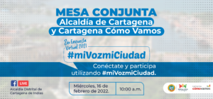 Invitación | Mesa conjunta con la Alcaldía de Cartagena