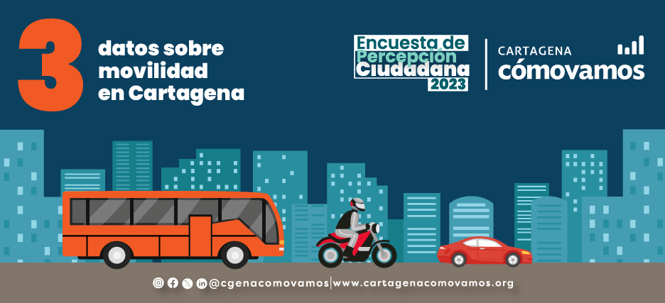 3 datos sobre movilidad en Cartagena (EPC 2023)